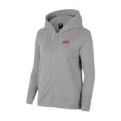 USC Trojans Women's Nike Gray Fight On Varsity Fleece Full Zip Hoodie